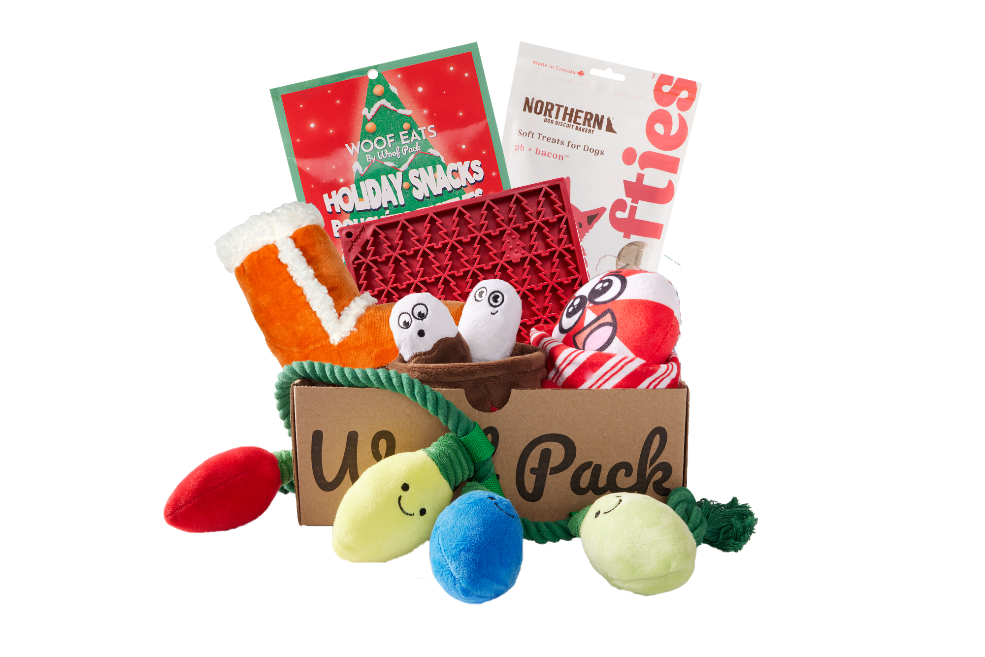 Woof Pack Dog Toys & Treats Box