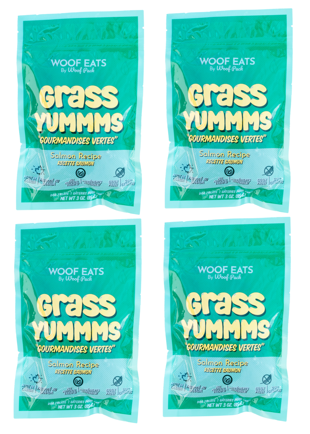 4 Grass Yummms Salmon Treats