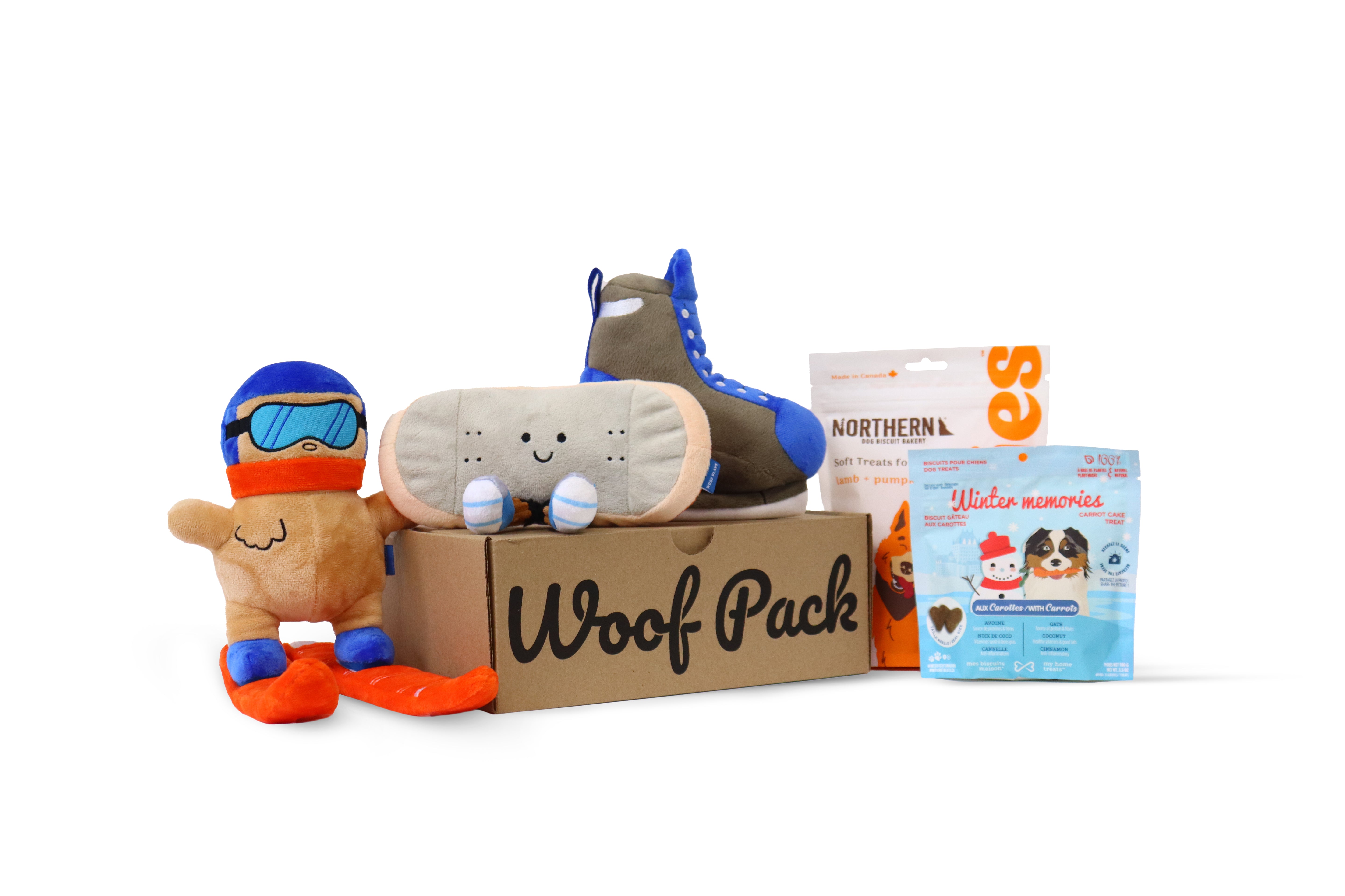 Woof Pack Dog Toys & Treats Box