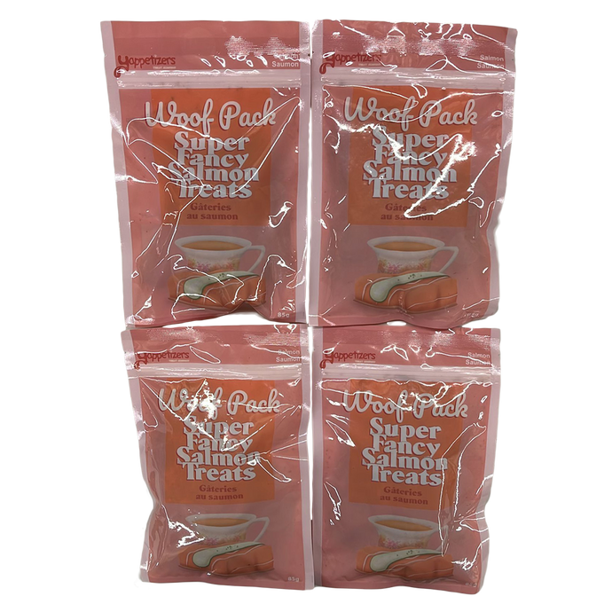 4 Bags of Yappetizers Fancy Salmon Treats